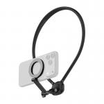Suport pentru gat AOCHUAN Free MG1 pentru telefoane, Prindere magnetica, Reglabil, Negru 4 - lerato.ro