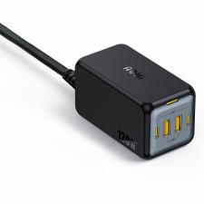 Incarcatoare wireless, Statie de incarcare 4 in 1 AOHi Magcube PRO GaN, PD 120W, 2x USB-A, 2x USB-C, Negru, lerato.ro