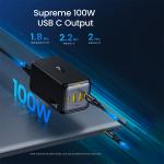 Statie de incarcare 4 in 1 AOHi Magcube PRO GaN, PD 120W, 2x USB-A, 2x USB-C, Negru 4 - lerato.ro