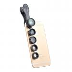 Set 5 lentile obiectiv APEXEL APL-DG5H, Fish Eye, Macro 15x, Wide Angle, Telescope si CPL, Negru 4 - lerato.ro