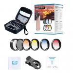 Set 7 filtre pentru telefon Apexel APL-37UV-7G, 37mm, ND32 / CPL / Star, Clema universala inclusa, Negru 5 - lerato.ro