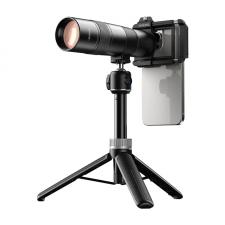 Alte accesorii telefoane, Obiectiv cu trepied pentru telefoane APEXEL APL-T30XJJ028, Zoom 30x, Negru, lerato.ro