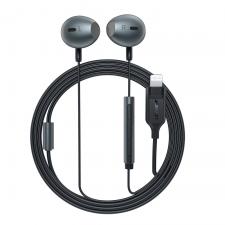 Casti audio cu microfon Acefast L1, In ear, Control pe fir, Lightning, Lungime cablu 1.2m, Negru