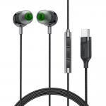 Casti audio cu microfon Acefast L5, In ear, Control pe fir, USB-C, Lungime cablu 1.2m, Negru 3 - lerato.ro