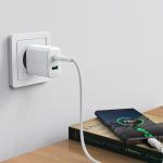 Incarcator retea Acefast A25, 20W, 3A, 1xUSB-C, 1xUSB-A, Alb 9 - lerato.ro