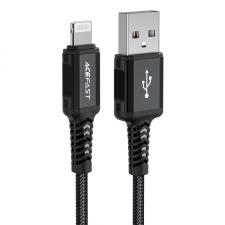 Cabluri de date si incarcare, Cablu pentru incarcare si transfer de date Acefast MFI, USB-A la Lightning, 2.4A, 480Mbps, 1.8m, Negru, lerato.ro