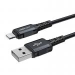 Cablu pentru incarcare si transfer de date Acefast MFI, USB-A la Lightning, 2.4A, 480Mbps, 1.8m, Negru 3 - lerato.ro
