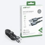 Cablu pentru incarcare si transfer de date Acefast MFI, USB-A la Lightning, 2.4A, 480Mbps, 1.2m, Negru 13 - lerato.ro