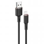 Cablu pentru incarcare si transfer de date Acefast MFI C2-02, USB-A la Lightning, 2.4A, 480Mbps, 1.2m, Negru 2 - lerato.ro