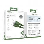 Cablu Acefast C2-03, USB-C la USB-C, 60W, 3A, 480Mbps, 1.2m, Verde 6 - lerato.ro