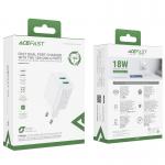 Incarcator retea GaN Acefast A33, 18W, 2xUSB-A, Quick Charging, Alb 6 - lerato.ro