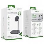 Statie de incarcare 2 in 1 Acefast E6, Compatibil MagSafe, Wireless Charging, 15W, USB-C, Gri 6 - lerato.ro