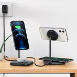 Statie de incarcare 2 in 1 Acefast E6, Compatibil MagSafe, Wireless Charging, 15W, USB-C, Gri 9 - lerato.ro