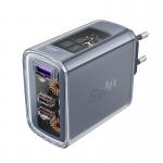Incarcator retea GaN Acefast A45, 65W, 3A, 2xUSB-C, 1xUSB-A, Gri 2 - lerato.ro