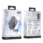 Incarcator retea GaN Acefast A45, 65W, 3A, 2xUSB-C, 1xUSB-A, Gri 6 - lerato.ro
