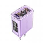 Incarcator retea GaN Acefast A45, 65W, 3A, 2xUSB-C, 1xUSB-A, Violet 3 - lerato.ro