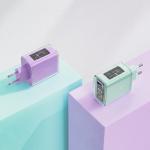 Incarcator retea GaN Acefast A45, 65W, 3A, 2xUSB-C, 1xUSB-A, Roz 4 - lerato.ro