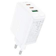 Incarcator retea GaN Acefast A41, 65W, 3A, 2xUSB-C, 1xUSB-A, Alb