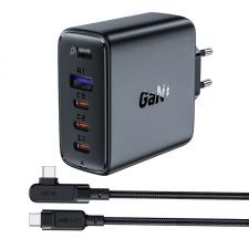 Incarcator retea GaN Acefast A37, 100W, 3A, 3xUSB-C, 1xUSB-A, Cablu USB-C 2m inclus, Negru
