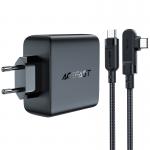 Incarcator retea GaN Acefast A37, 100W, 3A, 3xUSB-C, 1xUSB-A, Cablu USB-C 2m inclus, Negru 3 - lerato.ro