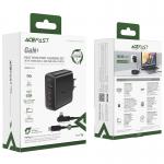 Incarcator retea GaN Acefast A37, 100W, 3A, 3xUSB-C, 1xUSB-A, Cablu USB-C 2m inclus, Negru 7 - lerato.ro