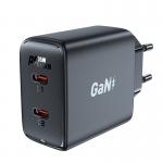Incarcator retea GaN Acefast A49, 35W, 3A, 2xUSB-C, Negru 2 - lerato.ro