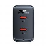 Incarcator retea GaN Acefast A49, 35W, 3A, 2xUSB-C, Negru 5 - lerato.ro