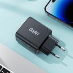 Incarcator retea GaN Acefast A49, 35W, 3A, 2xUSB-C, Negru 7 - lerato.ro
