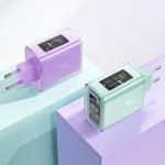 Incarcator retea GaN Acefast A45, 65W, 2xUSB-C, 1xUSB-A, Verde 9 - lerato.ro