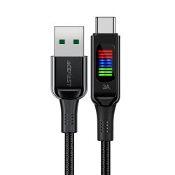 Cablu pentru incarcare si transfer de date Acefast C7-04, USB-A la USB-C, 60W, 3A, 1.2m, Negru