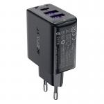 Incarcator retea Acefast A57, 35W, 1xUSB-C, 2xUSB-A, Negru 4 - lerato.ro