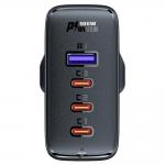 Incarcator retea GaN Acefast A40 UK, 100W, 3xUSB-C 1xUSB-A, Cablu USB-C 2m inclus, Negru 5 - lerato.ro