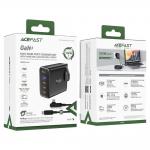Incarcator retea GaN Acefast A40 UK, 100W, 3xUSB-C 1xUSB-A, Cablu USB-C 2m inclus, Negru 6 - lerato.ro