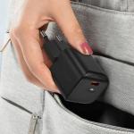 Incarcator retea GaN Acefast A73 Mini, 20W, USB-C, Quick Charging, Negru 4 - lerato.ro