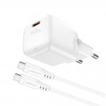 Incarcator retea GaN Acefast A73 Mini, 20W, USB-C, Quick Charging, Cablu USB-C inclus, Alb 3 - lerato.ro