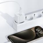 Incarcator retea GaN Acefast A73 Mini, 20W, USB-C, Quick Charging, Cablu USB-C inclus, Alb 6 - lerato.ro