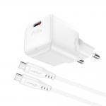 Incarcator retea GaN Acefast A77 Mini, 30W, USB-C, Quick Charging, Cablu USB-C inclus, Alb 3 - lerato.ro