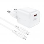 Incarcator retea GaN Acefast A77 Mini, 30W, USB-C, Quick Charging, Cablu USB-C inclus, Alb 5 - lerato.ro