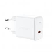Incarcator retea GaN Acefast A21, 30W, USB-C, Quick Charging, Alb