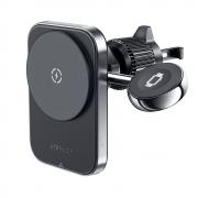 Suport auto Acefast D18, Air Vent Mount, Compatibil MagSafe, Incarcare wireless 15W, Cablu USB-A la USB-C inclus, Negru
