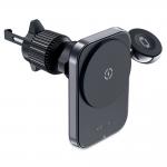 Suport auto Acefast D18, Air Vent Mount, Compatibil MagSafe, Incarcare wireless 15W, Cablu USB-A la USB-C inclus, Negru 4 - lerato.ro