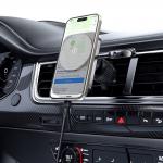 Suport auto Acefast D18, Air Vent Mount, Compatibil MagSafe, Incarcare wireless 15W, Cablu USB-A la USB-C inclus, Negru 7 - lerato.ro