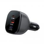Incarcator auto Acefast B14, 165W, 5A, 2xUSB-C, 1xUSB-A, Negru 3 - lerato.ro