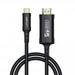 Cablu video Acefast C1, USB-C la HDMI tata, 4K, 60Hz, HDR, 1.8m, Negru 2 - lerato.ro