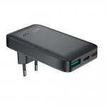 Incarcator retea Acefast A100, 65W, 3A, 2xUSB-C, 1xUSB-A, Negru 2 - lerato.ro