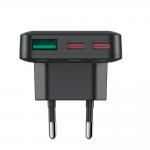 Incarcator retea Acefast A100, 65W, 3A, 2xUSB-C, 1xUSB-A, Negru 5 - lerato.ro