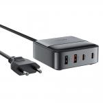Incarcator retea Acefast Z6, 65W, 3A, 2xUSB-C, 2xUSB-A, Negru 2 - lerato.ro