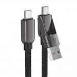 Cablu pentru incarcare si transfer de date Acefast C13-04, USB-A / USB-C la USB-C, 3A, 480Mbps, 1.2m, Negru 5 - lerato.ro