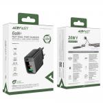 Incarcator retea Acefast A78 GaN, 1xUSB-C, 1xUSB-A, 20W, 3A, Negru 6 - lerato.ro
