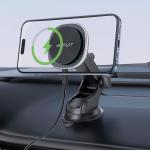 Suport auto universal Acefast D42, Dashboard Mount, Compatibil cu MagSafe, Incarcare Wireless 15W, Rotire 360 grade, Negru 7 - lerato.ro
